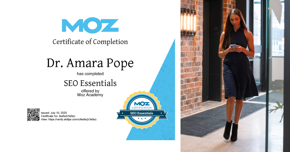Digital Marketing With Moz SEO Essentials Certification