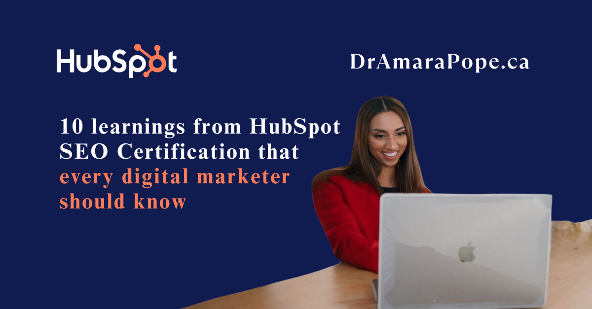Top 10 takeaways from HubSpot SEO certification for marketers